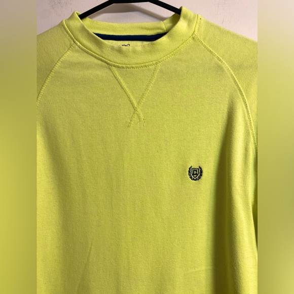 Chaps Women's Sweater Super Soft  Pullover Neon Green/Yellow Crewneck size M. - Picture 2 of 7